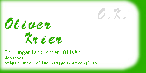 oliver krier business card